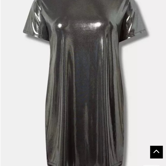 Mini Liquid Shine Relaxed T-Shirt Dress Sz 3x - Picture 6 of 6